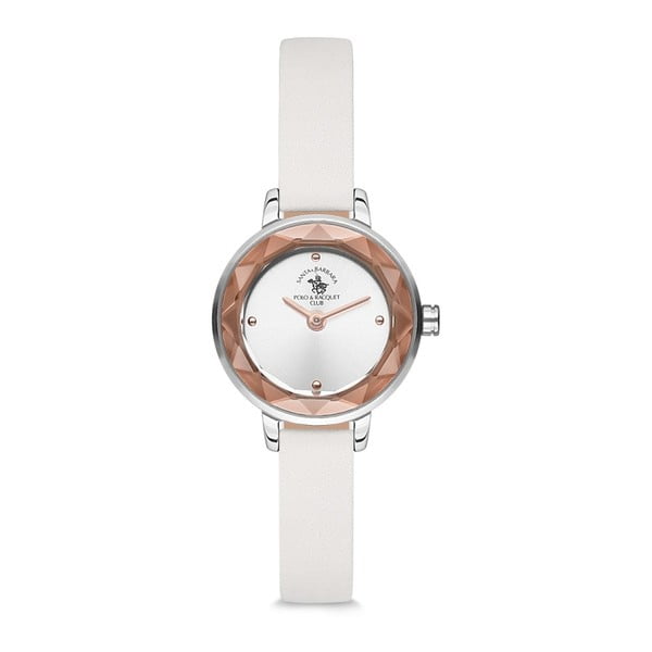 Dámské hodinky s koženým řemínkem Santa Barbara Polo & Racquet Club Crystal