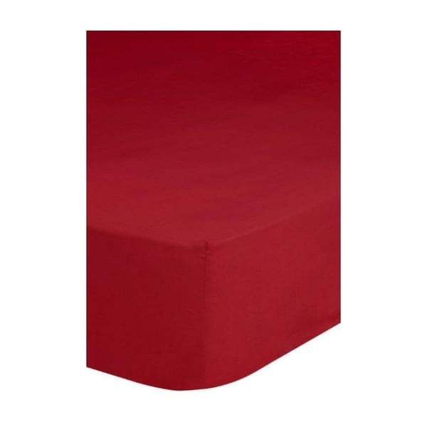 Červené elastické prostěradlo na dvoulůžko Emotion, 180 x 200 cm