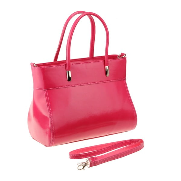Růžová kožená kabelka Matilde Costa Liens