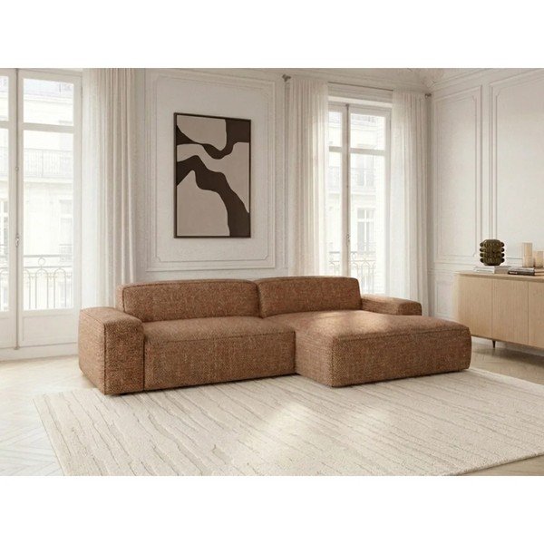 Oranž diivanvoodi/elektrilise istmepikendusega nurgadiivan (paremas nurgas) Abel - Bobochic Paris-image-3