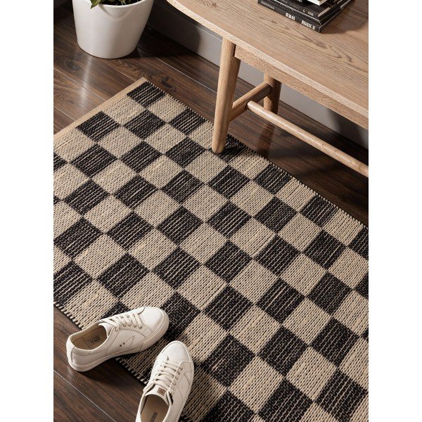 Must/kreemikas käsitsi kootud džuudiseguga jooksja 80x200 cm Rex - Hanse Home-image-3