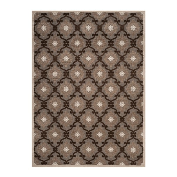 Hnědý koberec vhodný i na venkovní použití Safavieh Newburry, 231 x 160 cm