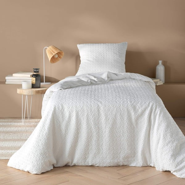 Valge mikrokiust üheinimese voodipesu 140x200 cm Litea - douceur d'intérieur