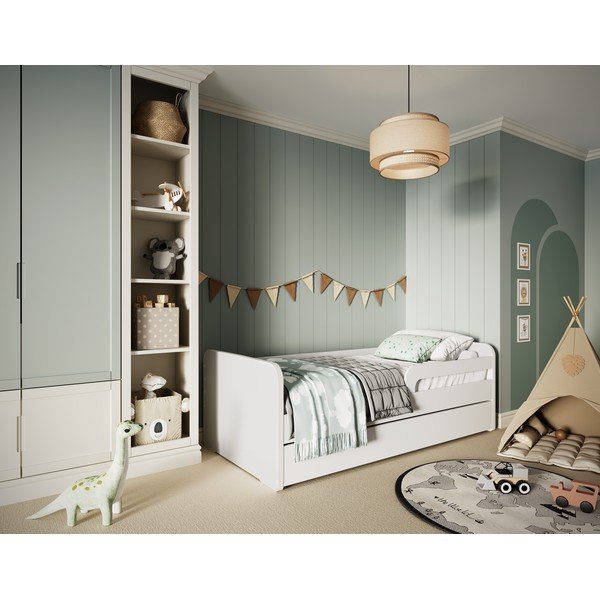 Valge lastevoodi koos voodipõhjaga 80x200 cm Duuli - ELTAP-image-3