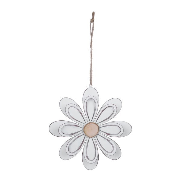Velká kovová závěsná dekorace ve tvaru květiny s motivem květiny Ego Dekor, ø 17 cm