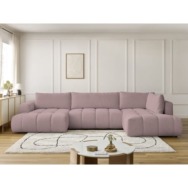 Roosa nurgadiivanvoodi panipaigaga (vasak nurk/"U-kujuline) Fuji - Bobochic Paris-image-1