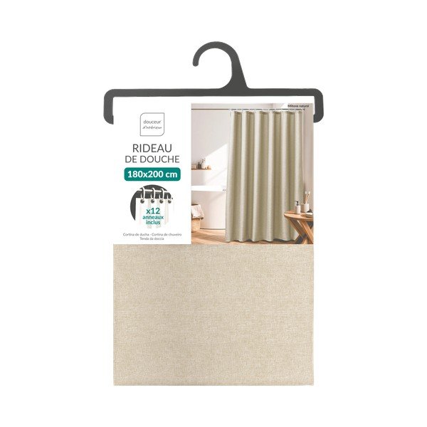 Beež kardin 180x200 cm Miltone - douceur d'intérieur-image-2