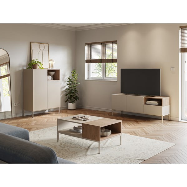 Kreem telerilaud 140x55 cm Cailin - Marckeric-image-1