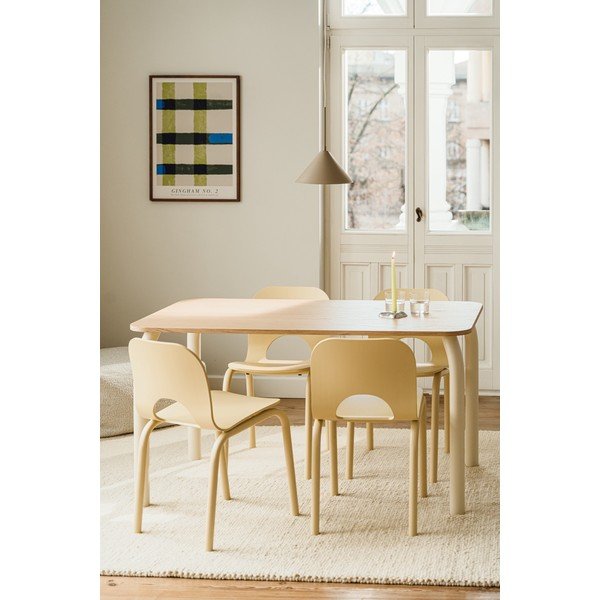 Söögilaud tammepuust pealispinnaga 80x140 cm Meko - noo.ma-image-1