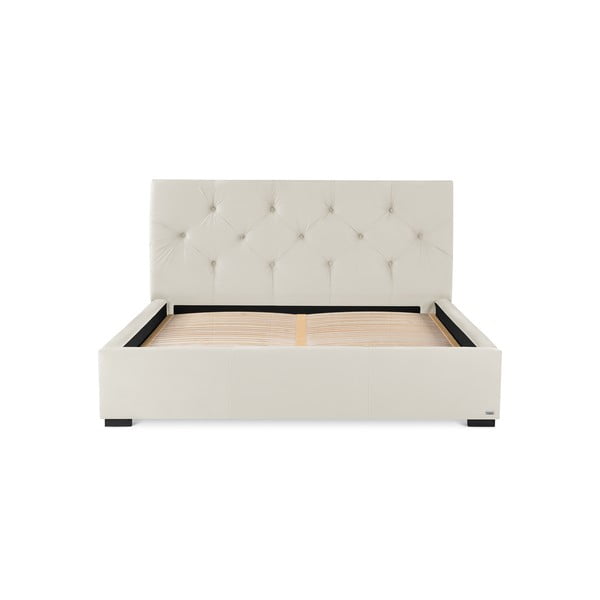 Krémově bílá dvoulůžková postel s úložným prostorem Guy Laroche Home Fantasy, 160 x 200 cm