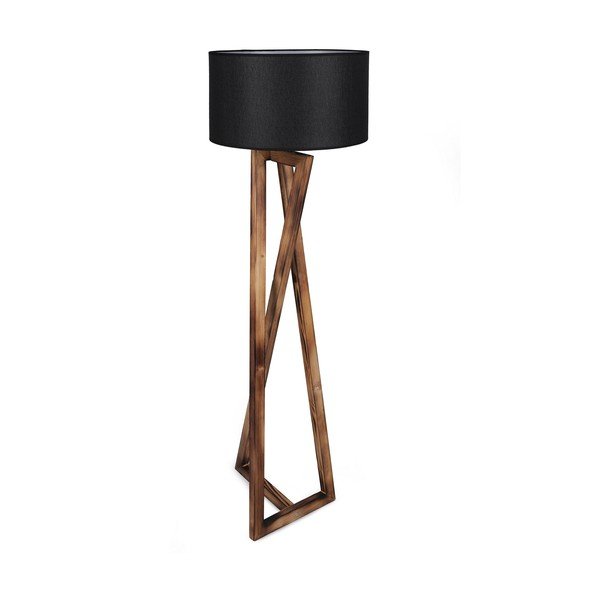 Must-pruun põrandavalgusti tekstiilist varjuga (kõrgus 166 cm) Maçka - Opviq lights-image-4