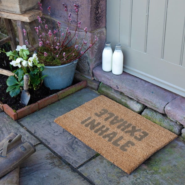 Kookoskiududest uksematt 60x90 cm Inhale Exhale - Artsy Doormats-image-4