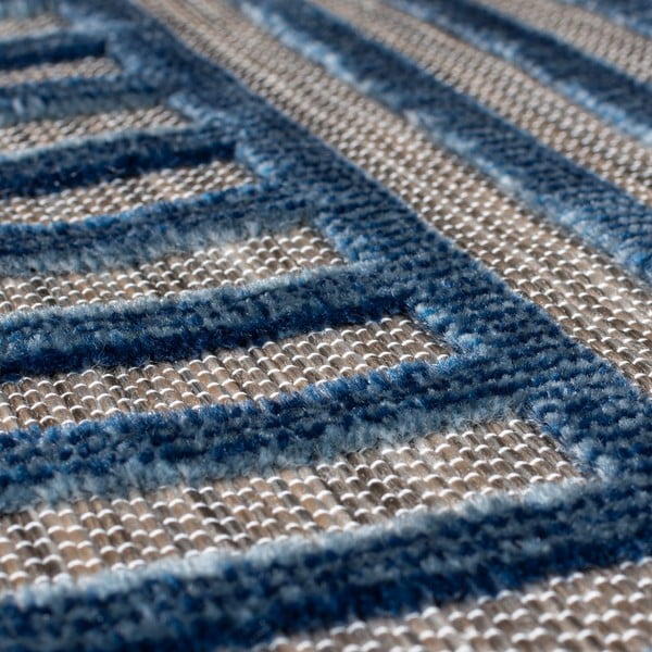 Tumesinine sise- ja välisvaip 120x170 cm Vigo Blocks - Flair Rugs-image-3