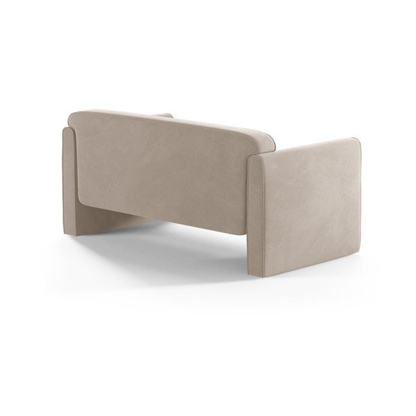 Beež sametist diivan 140 cm Abby - Micadoni-image-2