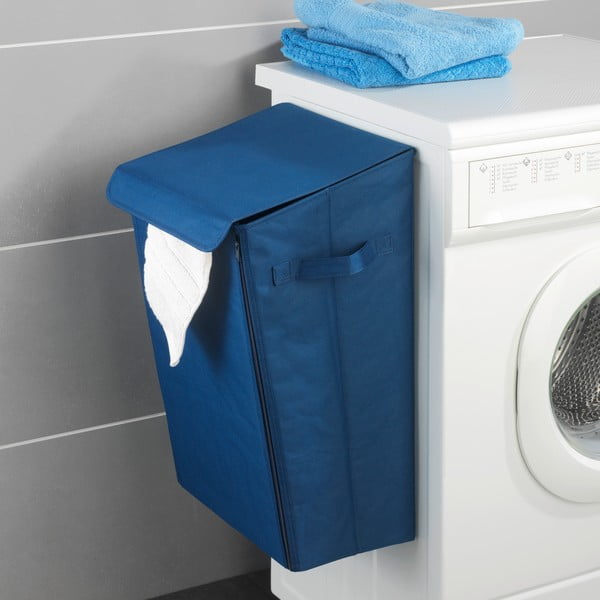 Modrý závěsný koš na prádlo Wenko Turbo-Loc, 46,3 l