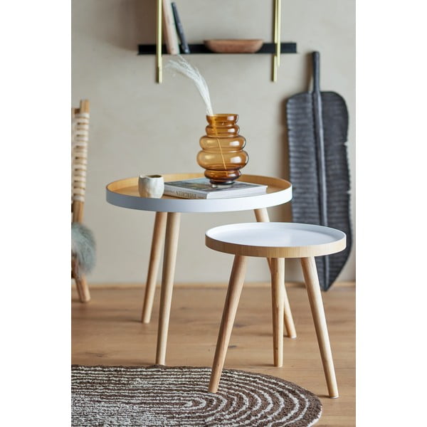 Bambusest ümmargused hoiulauad 2tk komplektis ø 60 cm Cappuccino - Bloomingville-image-1