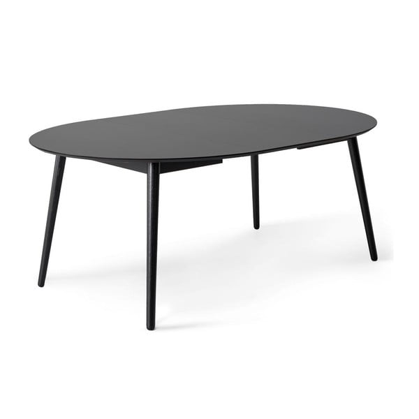 Must ümmargune kokkupandav söögilaud lisaplaadiga ø 135 cm Meza - Hammel Furniture-image-3