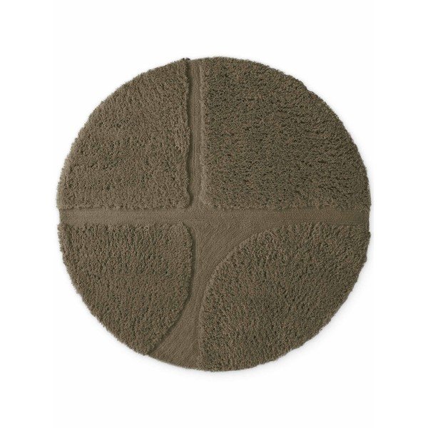 Khaki värvi käsitsi kootud ümmargune vaip ø 200 cm Lambeth Jasper - Ted Baker