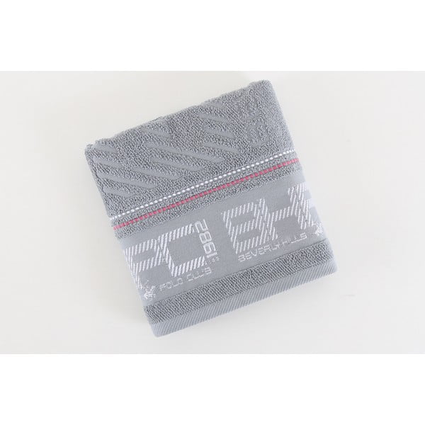 Bavlněný ručník BHPC šedý, 50x100 cm
