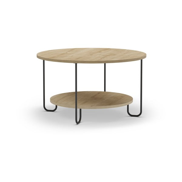 Ümmargune tammedekooriga  diivanilaud ø 80 cm Tonka - Marckeric-image-2