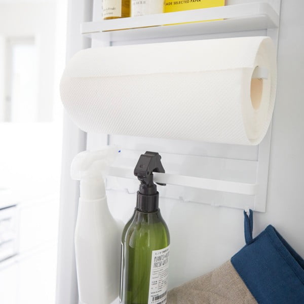 Suur valge magnetiline köögipoolne riiul Tower - YAMAZAKI-image-2