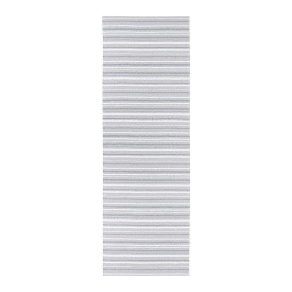 Šedo-bílý běhoun vhodný do exteriéru Narma Hullo, 70 x 150 cm