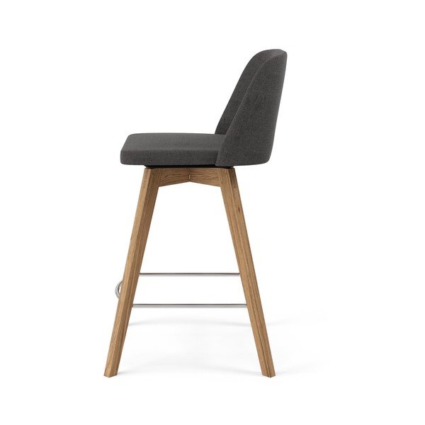 Sada 2 šedých barových židlí Tenzo Tom, výška 89 cm-image-2