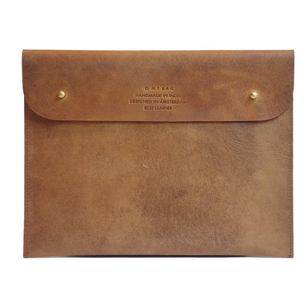 Hnědé kožené pouzdro na iPad 10,5" O My Bag Sleeve