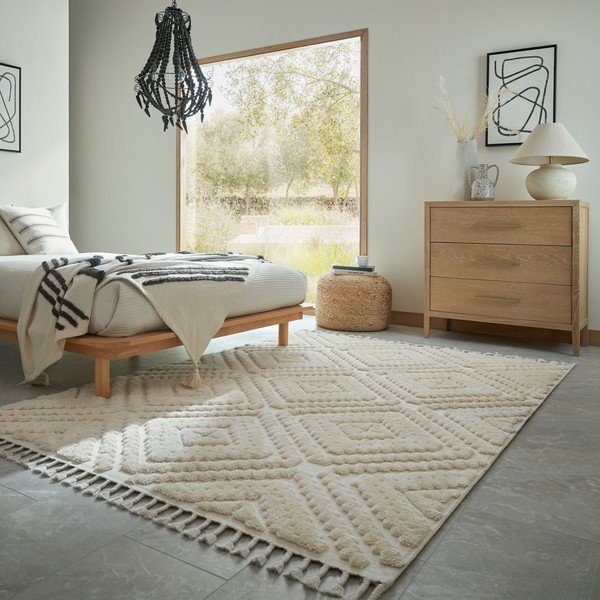 Kreemikas vaip 133x190 cm Diomara - Flair Rugs-image-1