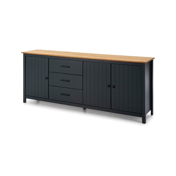 Tumesinine männipuidust kummut 190x80 cm Miranda – Marckeric-image-3