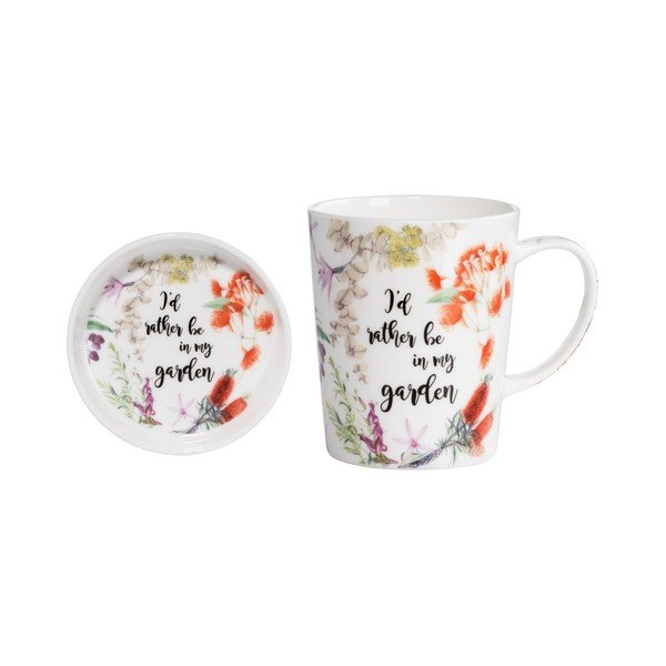Set hrnku s podnosem z kostního porcelánu Maxwell & Williams Rather Be, 400 ml