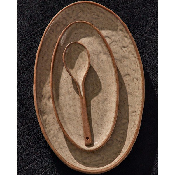 Beežid keraamilised serveerimistaldrikud 3tk komplektis Zunel - Kave Home-image-1