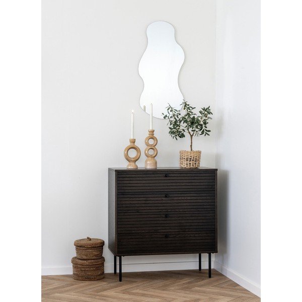 Tumepruun tammespoonist madal kapp 80x85 cm Kyoto - House Nordic-image-1