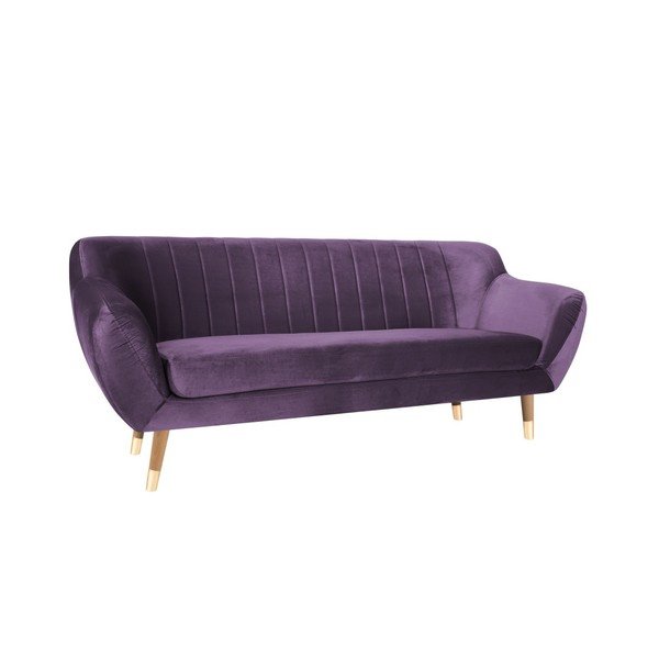 Lilla sametne diivan , 188 cm Benito - Mazzini Sofas-image-2