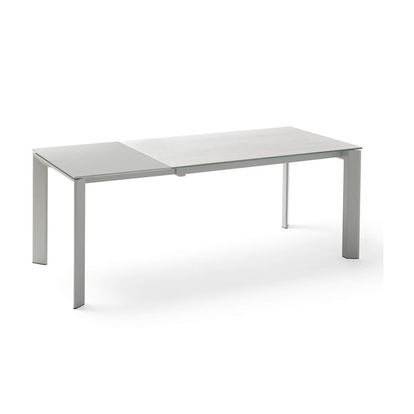 Šedý rozkládací jídelní stůl sømcasa Lisa Snow, délka 140/200 cm