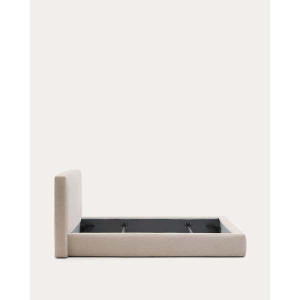 Beež polsterdatud üheinimesevoodi ilma voodipõhjata 90x200 cm Blok - Kave Home-image-4