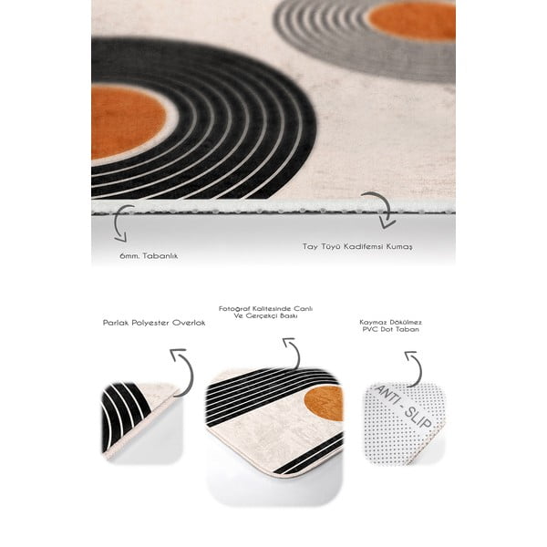 Beežid sametist vannitoamatid 2tk komplektis 60x100 cm Dot Arch - Mila Home-image-4