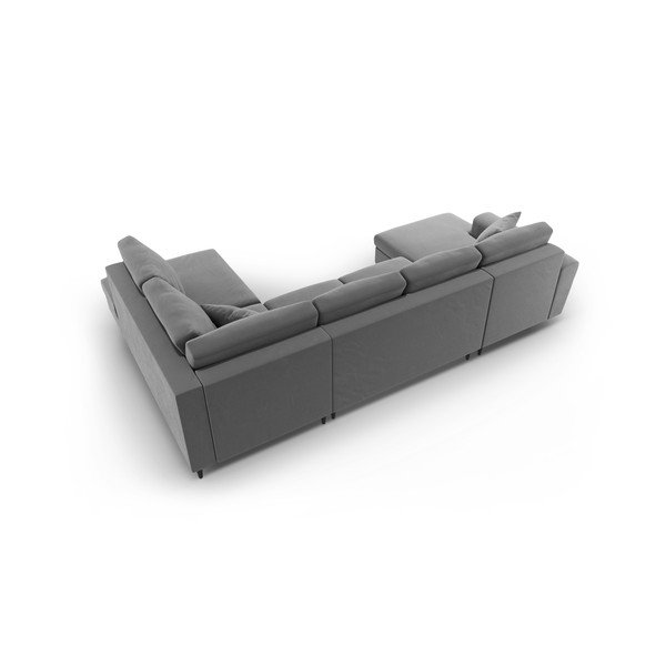 Helehall sametist panipaigaga nurgadiivanvoodi (parem nurk/"U"-kujuline) Kyoto - Cosmopolitan Design-image-4