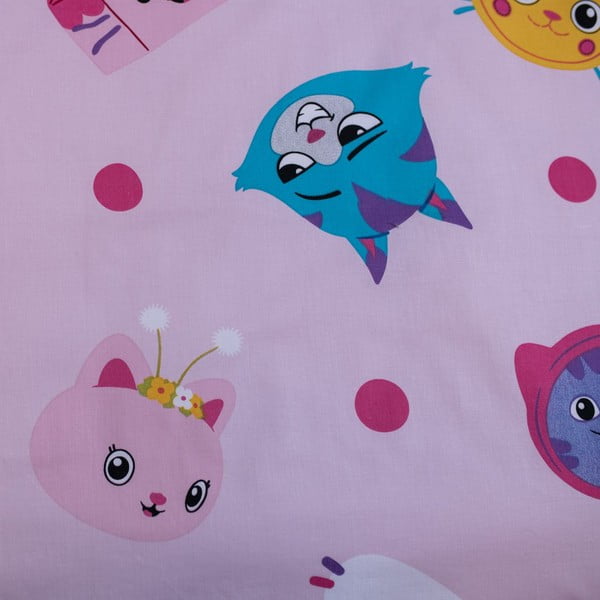 Roosa puuvillane laste voodipesu 100x135 cm Gabby's Dollhouse - Jerry Fabrics-image-4