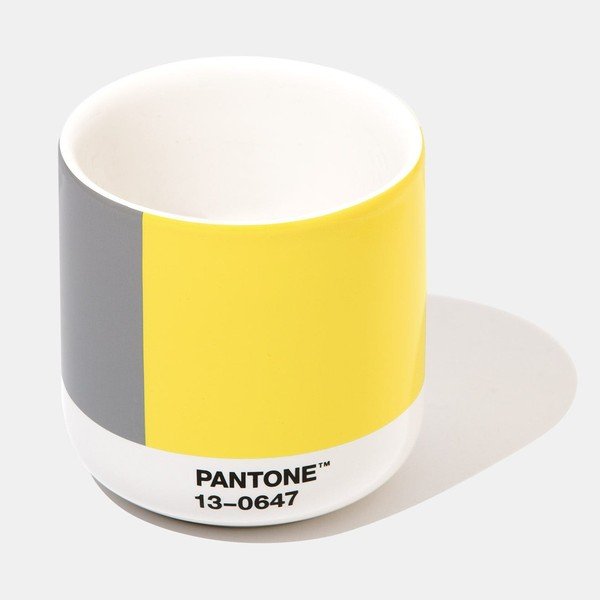 Kollane-hall keraamiline termokruus, 175 ml Cortado - Pantone-image-1