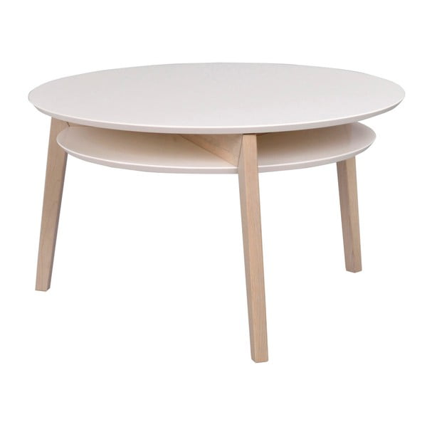 Konferenční stolek s konstrukcí ze světlého dubového dřeva Folke Rodeo, ⌀ 85 cm
