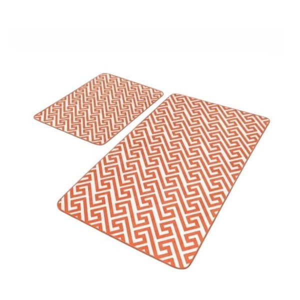 Oranžid sametist vannitoamatid 2tk komplektis 60x100 cm - Mila Home
