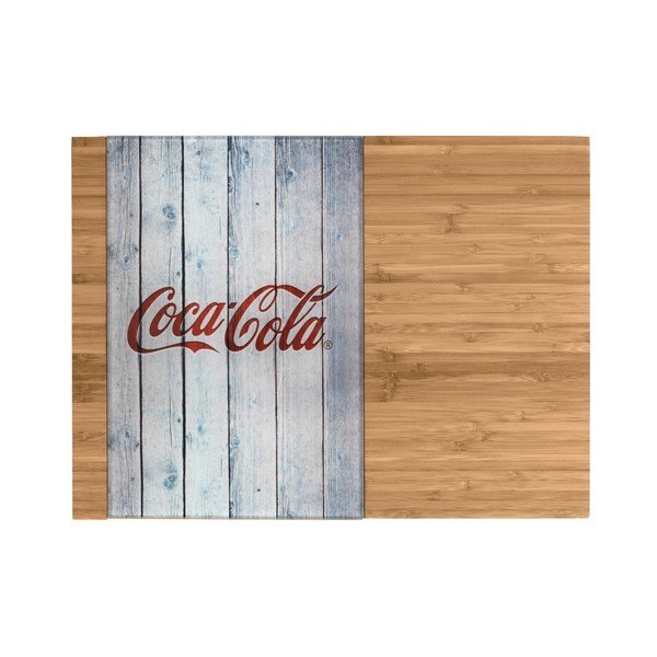 Bambusové prkénko se skleněnou částí Wenko Coca-Cola World-image-1