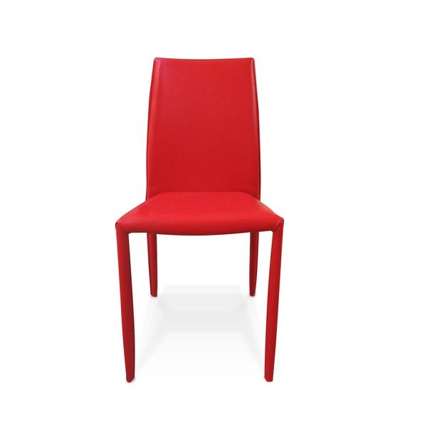 Červená jídelní židle s potahem z eko kůže Evergreen House Faux-image-4