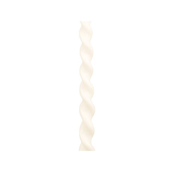 2 valge mesilasvaha küünla komplekt Spiral Twirl - PT LIVING-image-2