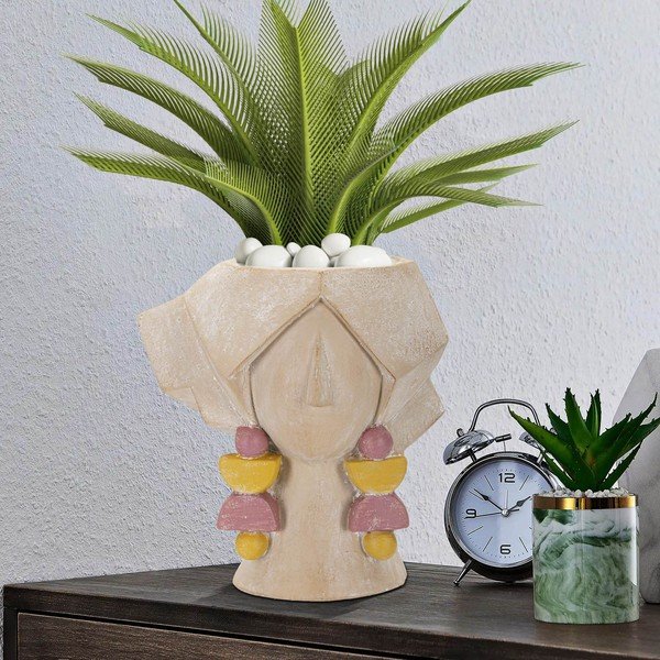 Beež polüresiinist vaas 27 cm Elegant – Mauro Ferretti-image-1