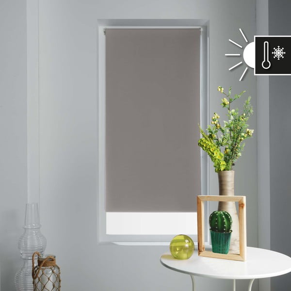 Helepruun tekstiilist ruloo 60x90 cm Occult - douceur d'intérieur-image-2