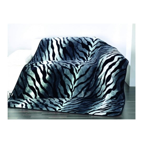 Stříbrná deka Gözze Cashmere Tiger, 150 x 200 cm