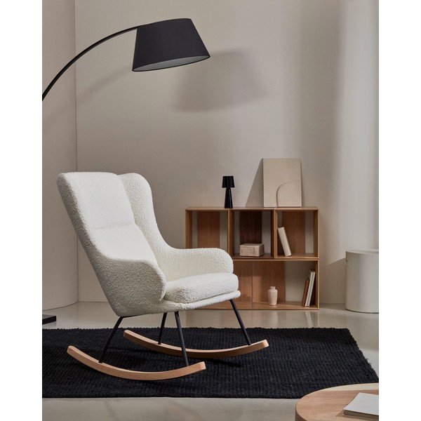 Valge bukleekangast kiiktool Maustin - Kave Home-image-1