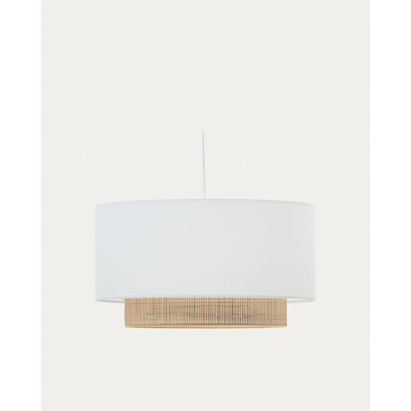 Valge tekstiilist lambivari ø 60 cm Erna - Kave Home-image-2